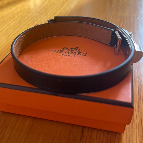 Hermes Rivale Double Tour Leather Wrap Bracelet - Picture 2 of 6